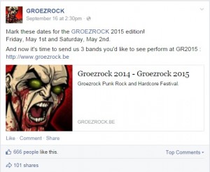 Groezrock Facebook