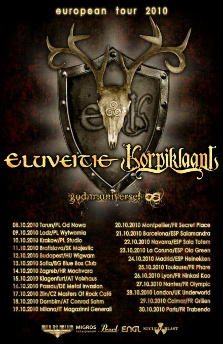 Eluveitie, Korpiklaani, Godnr.universe! : Lyon (26/10/2010]
